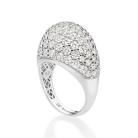 MAXI ANEL OVAL PRATA 925 COM ZIRCÔNIAS ROMMANEL 810395