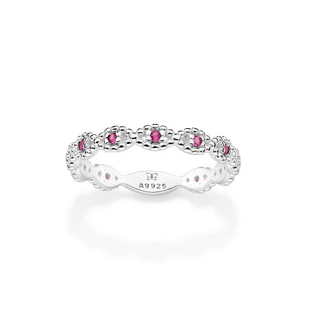 ANEL SKINNY PRATA 925 INFINITOS COM ZIRCÔNIAS COLORIDO ROMMANEL 810402