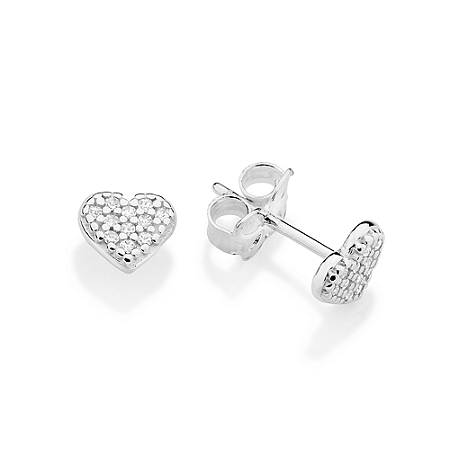 BRINCO CORAÇÃO PRATA 925 COM ZIRCÔNIAS. MED 0,60CM ROMMANEL 820332