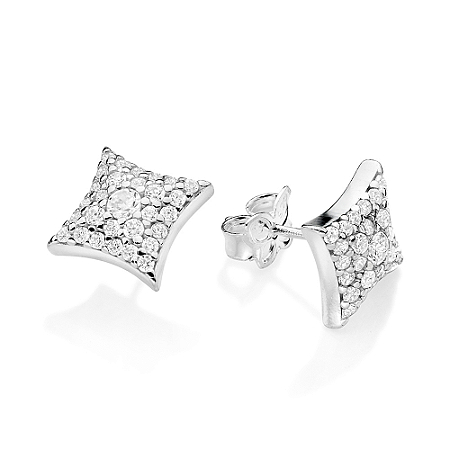 BRINCO ESTRELA PRATA 925 COM ZIRCÔNIAS. MED 0,90CM ROMMANEL 820331