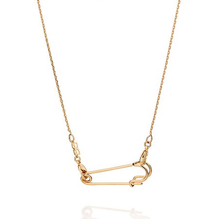 GARGANTILHA FOLHEADO A OURO COM PINGENTE CANIVETE. MED 45CM ROMMANEL 532652