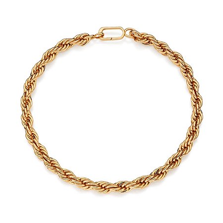 GARGANTILHA FOLHEADO A OURO FIO BAIANO. MED 45CM ROMMANEL 532656