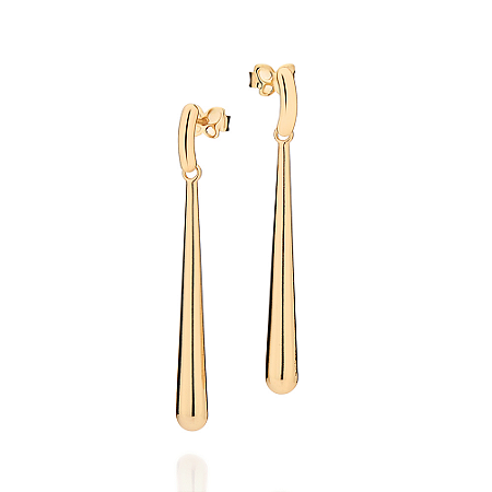 BRINCO GOTA PÊNDULO FOLHEADO A OURO. MED 4,50CM ROMMANEL 527620