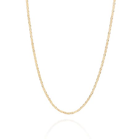 CORDÃO FOLHEADO A OURO ELO PIASTRINE. MED 70CM ROMMANEL 532659