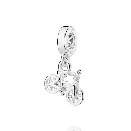 BERLOQUE BICICLETA PRATA 925. MED 1,7CM ROMMANEL 840221