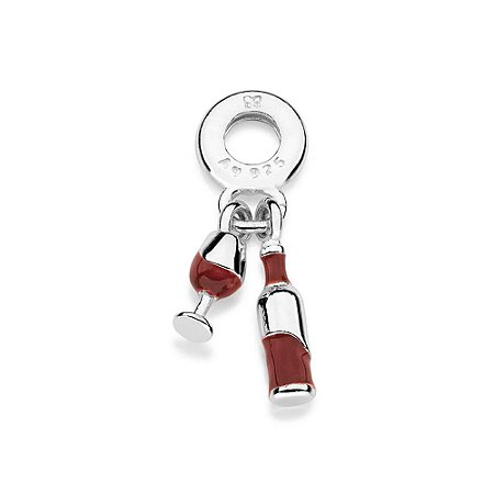 BERLOQUE PRATA 925 GARRAFA DE VINHO E TAÇA. MED 2,4CM ROMMANEL 840301