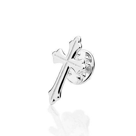 BROCHE MASCULINO PRATA 925 CRUZ COM FRISOS. MED 2,3CM ROMMANEL 840349
