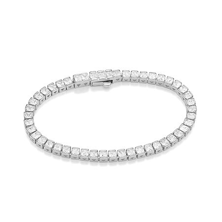 PULSEIRA MASCULINA RIVIERA PRATA 925 COM ZIRCÔNIAS. MED 20CM ROMMANEL 850140