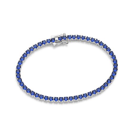 PULSEIRA MASCULINA RIVIERA PRATA 925 COM ZIRCÔNIAS AZUL ESCURO. MED 19CM ROMMANEL 850136