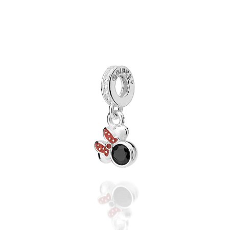 BERLOQUE PRATA 925 MINNIE COM ZIRCÔNIA PRETA E APLICAÇÃO DE RESINA. MED 1,8CM ROMMANEL 840343