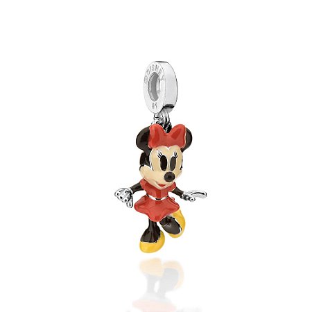 BERLOQUE PRATA 925 MINNIE 3D COM APLICAÇÃO DE RESINA. MED 2,9CM ROMMANEL 840356