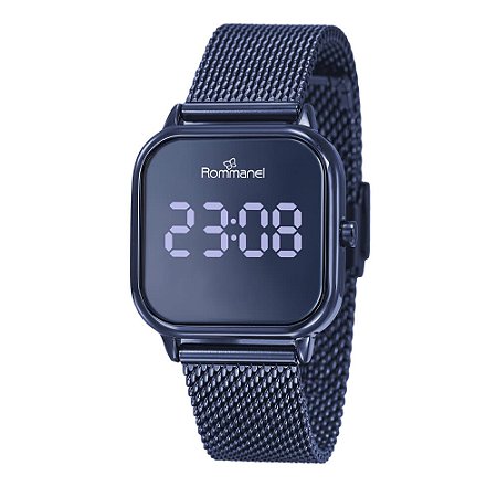 RELÓGIO FEMININO DIGITAL LED AZUL ROMMANEL 650226