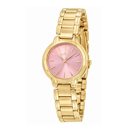 RELÓGIO FEMININO ANALÓGICO SOCIAL DOURADO ROMMANEL 650208