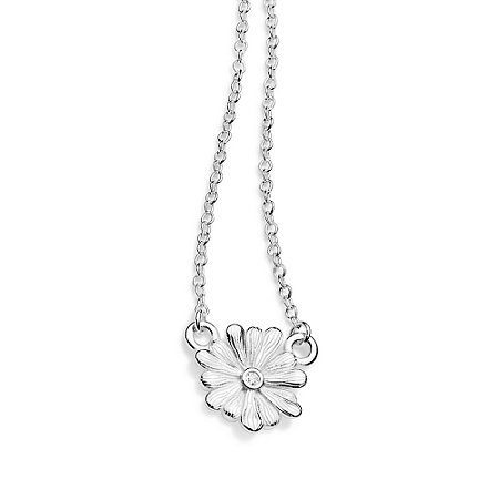 GARGANTILHA FLOR MARGARIDA 925 COM ZIRCÔNIA. MED 45CM ROMMANEL 830172