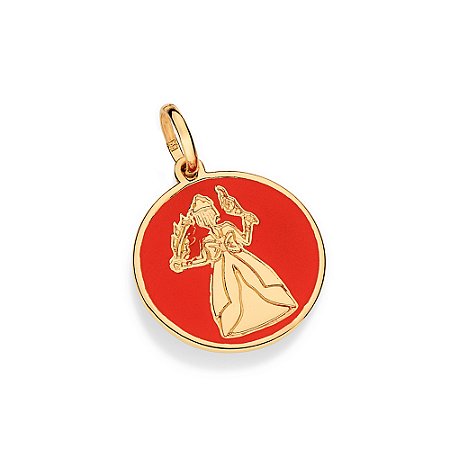 PINGENTE MEDALHA FOLHEADO A OURO IANSÃ COM APLICAÇÃO DE RESINA. MED 3,6CM ROMMANEL 543005
