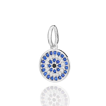 PINGENTE PRATA 925 OLHO GREGO COM ZIRCÔNIAS. MED 1,9CM ROMMANEL 840332