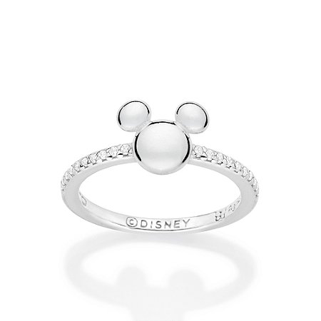 ANEL SKINNY PRATA 925 MICKEY COM ZIRCÔNIAS ROMMANEL 810440