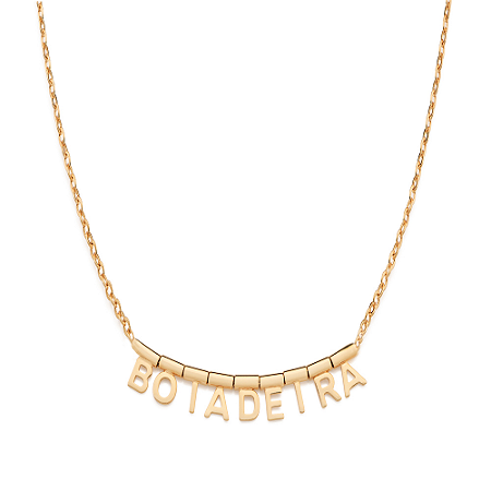 GARGANTILHA BOIADEIRA FOLHEADO A OURO. MED 50CM ROMMANEL 532704