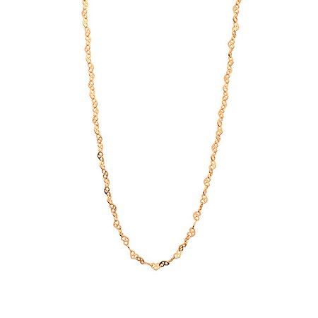 CORRENTE FOLHEADO A OURO FIO CORAÇÕES. MED 42CM ROMMANEL 531471