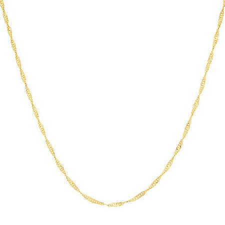 CORRENTE FOLHEADO A OURO FIO CINGAPURA. MED 50CM ROMMANEL 530591