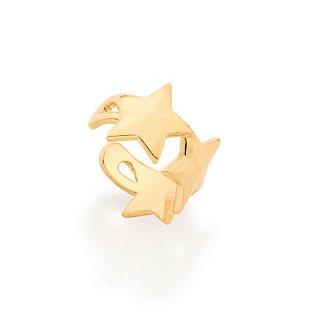 PIERCING DE PRESSÃO FOLHEADO A OURO ESTRELAS. MED 1,1CM ROMMANEL 526646