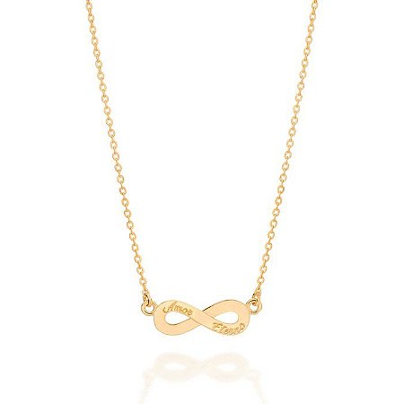 GARGANTILHA FOLHEADO A OURO INFINITO. MED 45CM ROMMANEL 532126