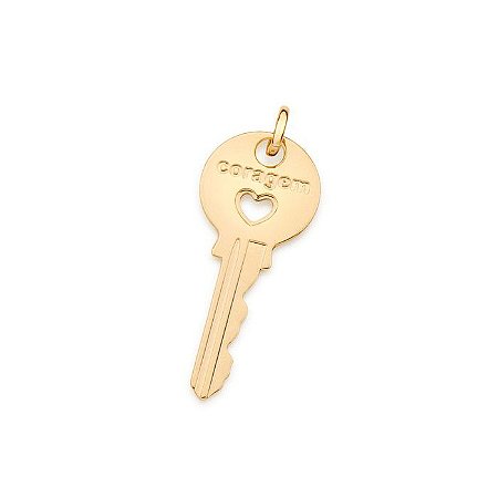 PINGENTE FOLHEADO A OURO CHAVE. MED 4,4CM ROMMANEL 542354