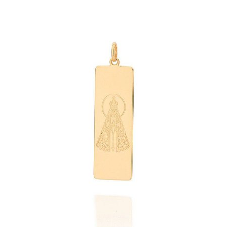 PINGENTE MEDALHA FOLHEADO A OURO NOSSA SENHORA APARECIDA. MED 4CM ROMMANEL 542258