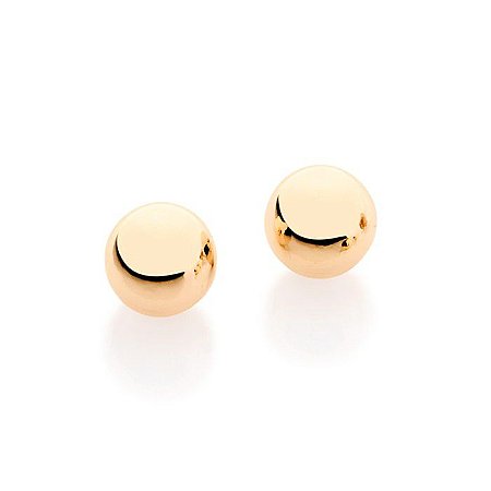 BRINCO FOLHEADO A OURO BOLA LISA. MED 6MM ROMMANEL 520350