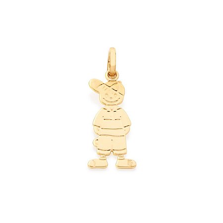 PINGENTE FOLHEADO A OURO MENINO. MED 1,9CM ROMMANEL 540860