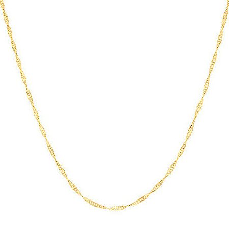 CORRENTE FOLHEADO A OURO FIO CINGAPURA. MED 40CM ROMMANEL 531097
