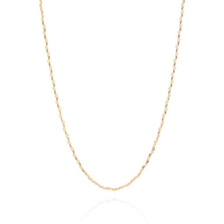CORRENTE FOLHEADO A OURO ELOS CORAÇÕES. MED 35CM ROMMANEL 531493
