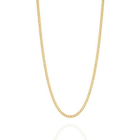 CORRENTE FOLHEADO A OURO FIO GRUMET LIXADO. MED 42CM ROMMANEL 530293