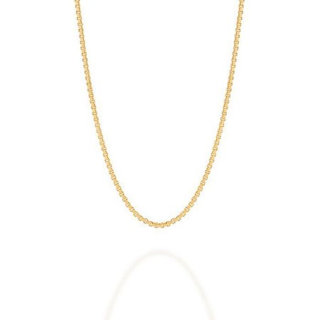 CORRENTE FOLHEADO A OURO FIO VENEZIANA. MED 42CM ROMMANEL 530164