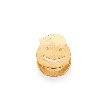 PINGENTE FOLHEADO A OURO ROSTO DE MENINO. MED 1CM ROMMANEL 540685