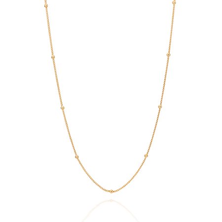 GARGANTILHA FOLHEADO A OURO BOLAS DE 2,5MM. MED 42CM ROMMANEL 530291