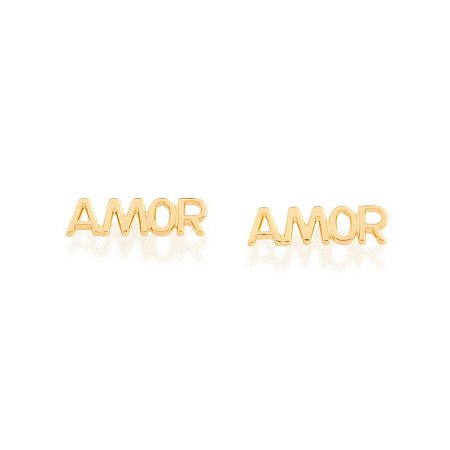 BRINCO FOLHEADO A OURO AMOR. MED 0,40CM ROMMANEL 526448