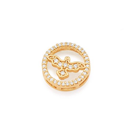 PINGENTE FOLHEADO A OURO ESPÍRITO SANTO. MED 1,3CM ROMMANEL 541933