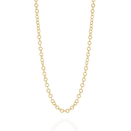 CORRENTE FOLHEADO A OURO ELOS VAZADOS. MED 50CM ROMMANEL 531152
