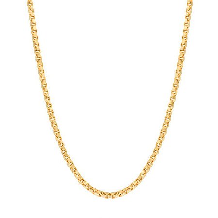 CORRENTE FOLHEADO A OURO FIO VENEZIANA. MED 50CM ROMMANEL 531311