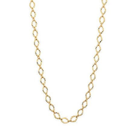 CORRENTE FOLHEADO A OURO FIO LOSANGO. MED 42CM ROMMANEL 531468