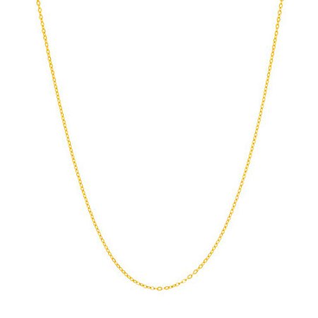 CORRENTE FOLHEADO A OURO FIO CADEADO BATIDO. MED 42CM ROMMANEL 530307