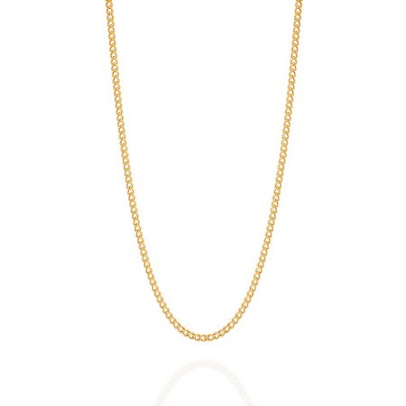 CORRENTE FOLHEADO A OURO FIO GRUMET LIXADO. MED 50CM ROMMANEL 530294