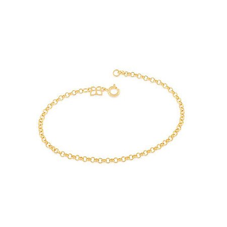 PULSEIRA FOLHEADO A OURO ELO PORTUGUÊS. MED 18/19CM ROMMANEL 550426