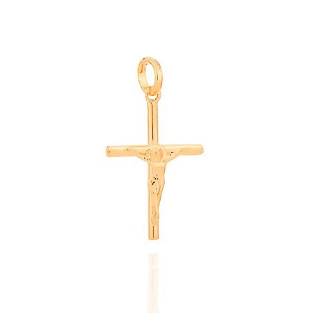 PINGENTE INFANTIL FOLHEADO A OURO COM CRISTO. MED 1,7CM ROMMANEL 540002