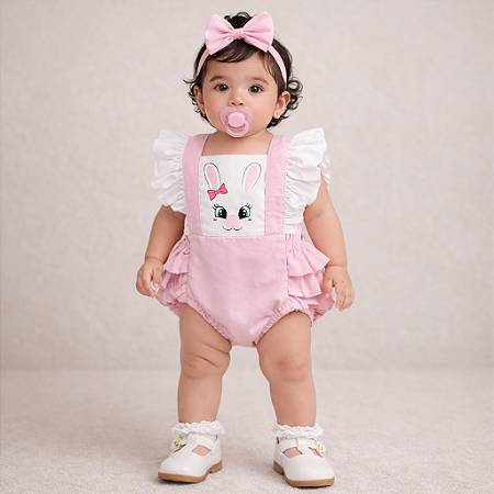 Romper Páscoa Menina Coelhinha