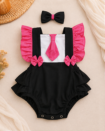 Romper Infantil Poderosa Chefinha com Laço