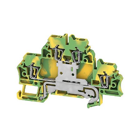 Conector Mola Duplo ZDK 2.5 PE- Verde-Amarelo - 2.5 mm²