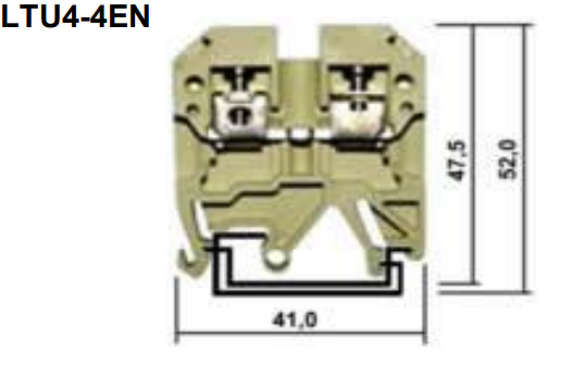 LTU4 4ENBG - Conector Parafuso Bege 4mm²