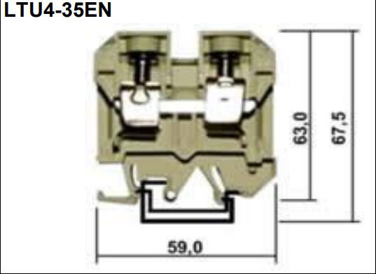 LTU4 35ENBG - Conector Parafuso Bege 35mm²